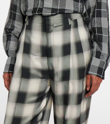 Checked wide-leg pants | Phoebe Philo