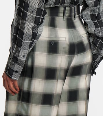 Checked wide-leg pants | Phoebe Philo