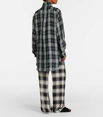 Checked wide-leg pants | Phoebe Philo