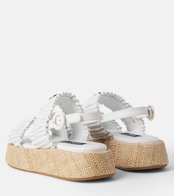 DG ruched leather sandals | Dolce&Gabbana Kids