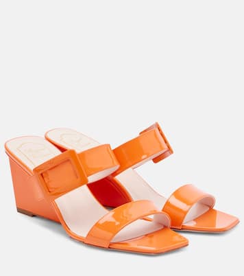 Wedge-Sandalen Belle Vivier 60 aus Lackleder | Roger Vivier
