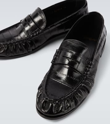 Le Loafer eel leather penny loafers | Saint Laurent
