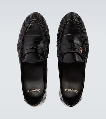 Le Loafer eel leather penny loafers | Saint Laurent