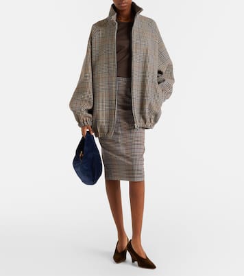 Baxter checked wool-blend blouson jacket | The Frankie Shop