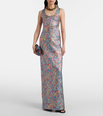 Robe longue en brocart | Dries Van Noten