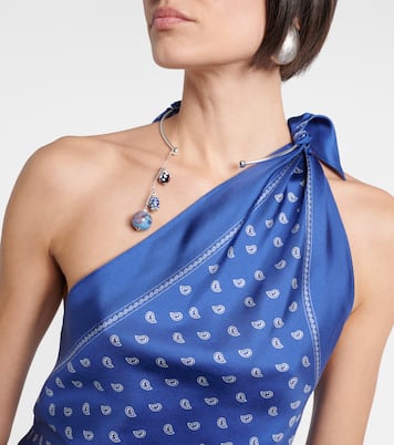 Top Bandana de seda drapeado | Christopher Esber