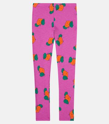 Tangerine cotton-blend leggings  | Bobo Choses