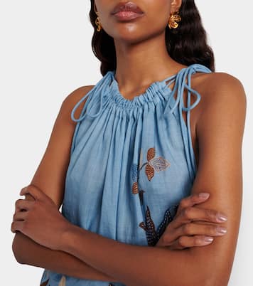 Georgie printed ramie minidress | Alémais