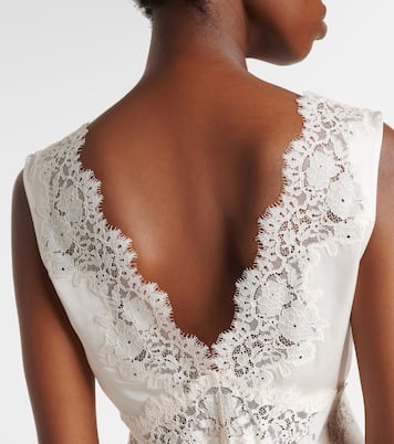 Emmie lace-trimmed satin top | Rixo