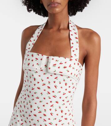 Vestido midi Ebony en mezcla de algodón con encaje | Posse