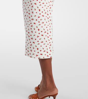 Vestido midi Ebony en mezcla de algodón con encaje | Posse