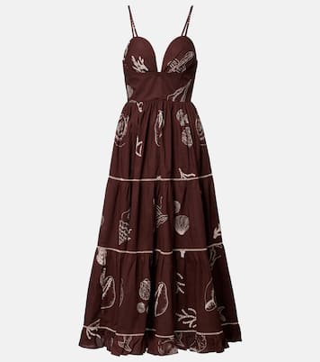 Milena printed cotton maxi dress | Poupette St Barth