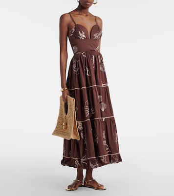 Milena printed cotton maxi dress | Poupette St Barth