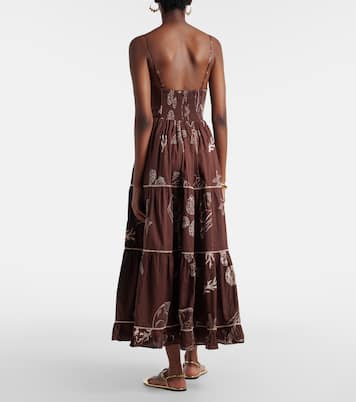 Milena printed cotton maxi dress | Poupette St Barth