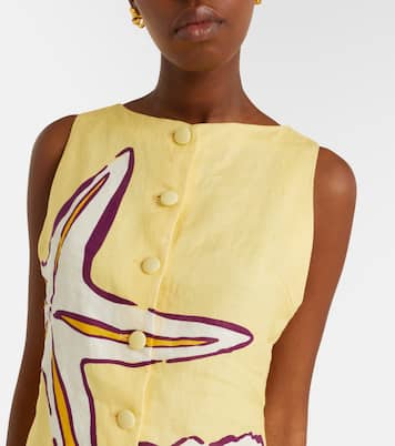 Rhoda printed linen minidress | Cala de la Cruz