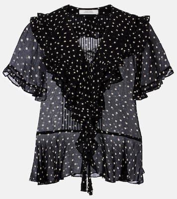 Dancing Dots polka-dot georgette blouse | Dorothee Schumacher