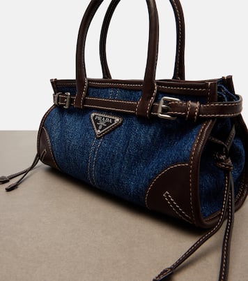 Prada Bonnie Small denim top-handle bag | Prada