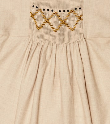 Baby Kleid Pais aus Baumwolle und Wolle | Bonpoint