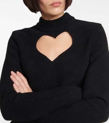 Pull raccourci Keyhole en laine vierge | Alaïa