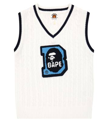 Ape Head cotton-blend sweater vest | BAPE Kids