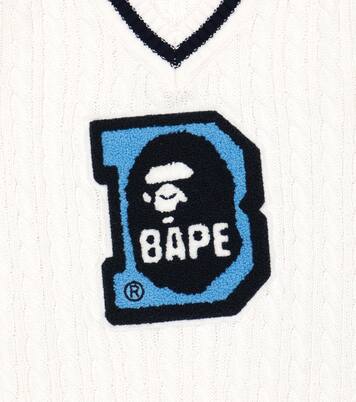 Ape Head cotton-blend sweater vest | BAPE Kids