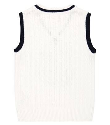 Ape Head cotton-blend sweater vest | BAPE Kids