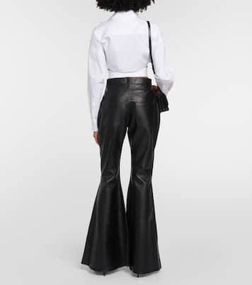 Flared leather pants | Alaïa