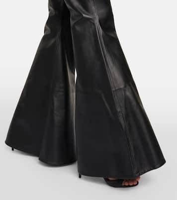 Flared leather pants | Alaïa