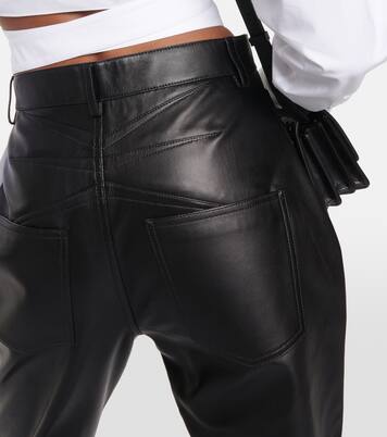 Flared leather pants | Alaïa