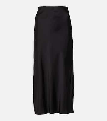 Midirock aus Satin | Brunello Cucinelli