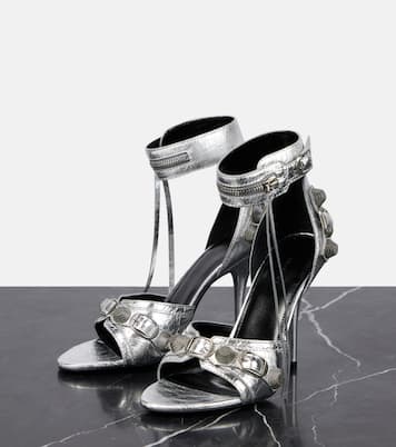 Cagole embellished leather sandals | Balenciaga