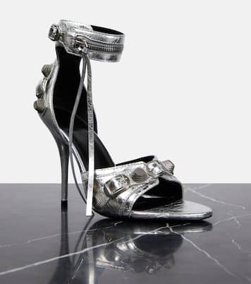 Cagole embellished leather sandals | Balenciaga