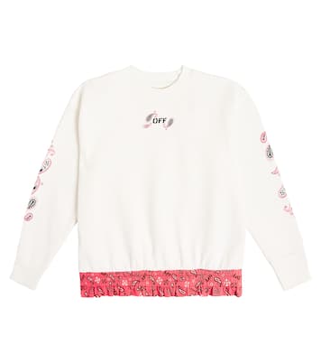 Paisley printed cotton jersey sweatshirt | Off-White Kids