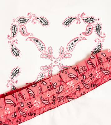 Paisley printed cotton jersey sweatshirt | Off-White Kids