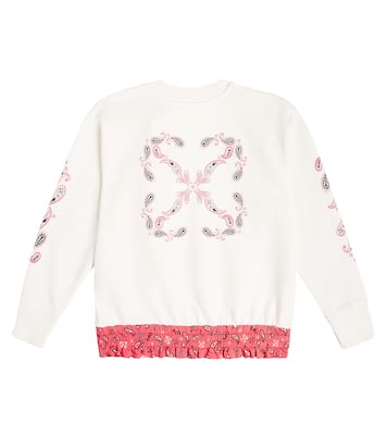 Paisley printed cotton jersey sweatshirt | Off-White Kids