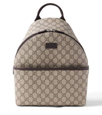 Mochila de lona GG con piel | Gucci Kids