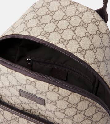 Mochila de lona GG con piel | Gucci Kids
