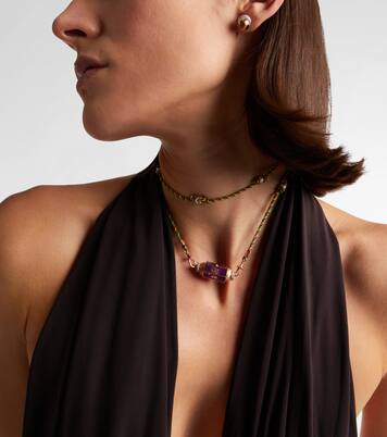 Prayers Box 18kt rose gold locket necklace with diamonds | Marie Lichtenberg