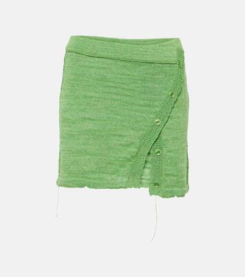 Linen-blend miniskirt | Acne Studios