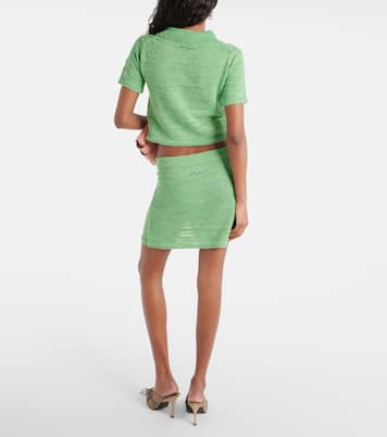 Linen-blend miniskirt | Acne Studios