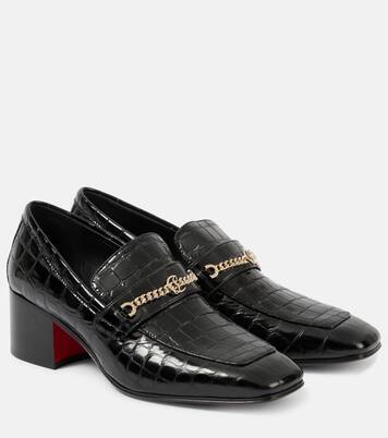 MJ Moc croc-effect leather loafers | Christian Louboutin