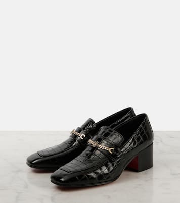 MJ Moc croc-effect leather loafers | Christian Louboutin