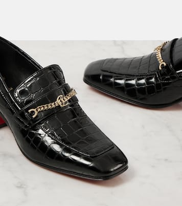 MJ Moc croc-effect leather loafers | Christian Louboutin