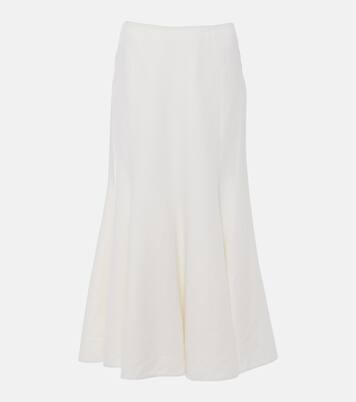 Midirock Amy aus Leinen, Wolle und Seide | Gabriela Hearst