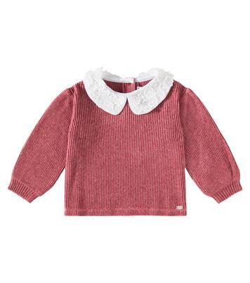 Baby lace-trimmed sweater | Tartine et Chocolat