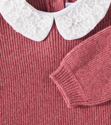 Baby lace-trimmed sweater | Tartine et Chocolat