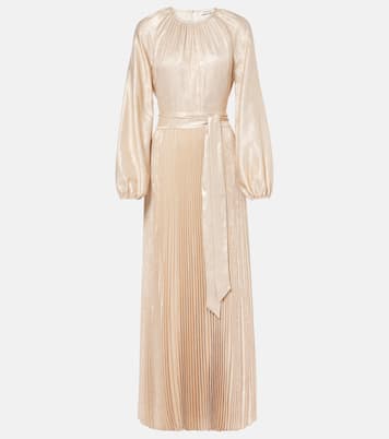 Varenya pleated satin midi dress | Simkhai