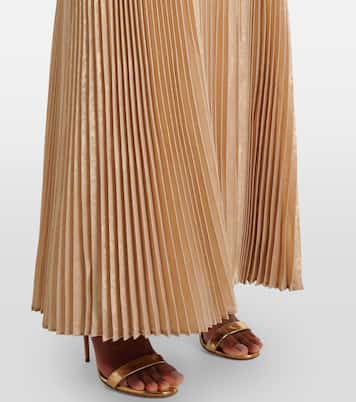 Varenya pleated satin midi dress | Simkhai