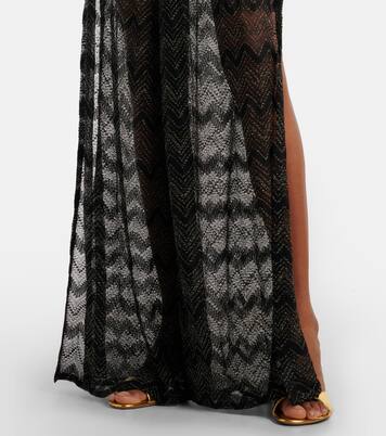 Zigzag fringed lamé jumpsuit | Missoni