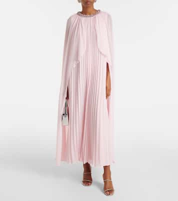 Robe aus Chiffon mit Kristallen | Self-Portrait